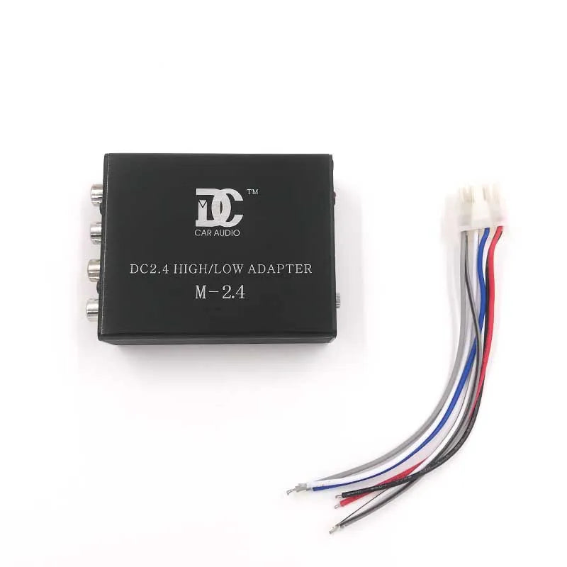 1pcs Car Audio 2in 4out Active Audio High To Low Car Sub Woofer Amplifier Conversion With Delay Function Socket 2 Into 4 Out