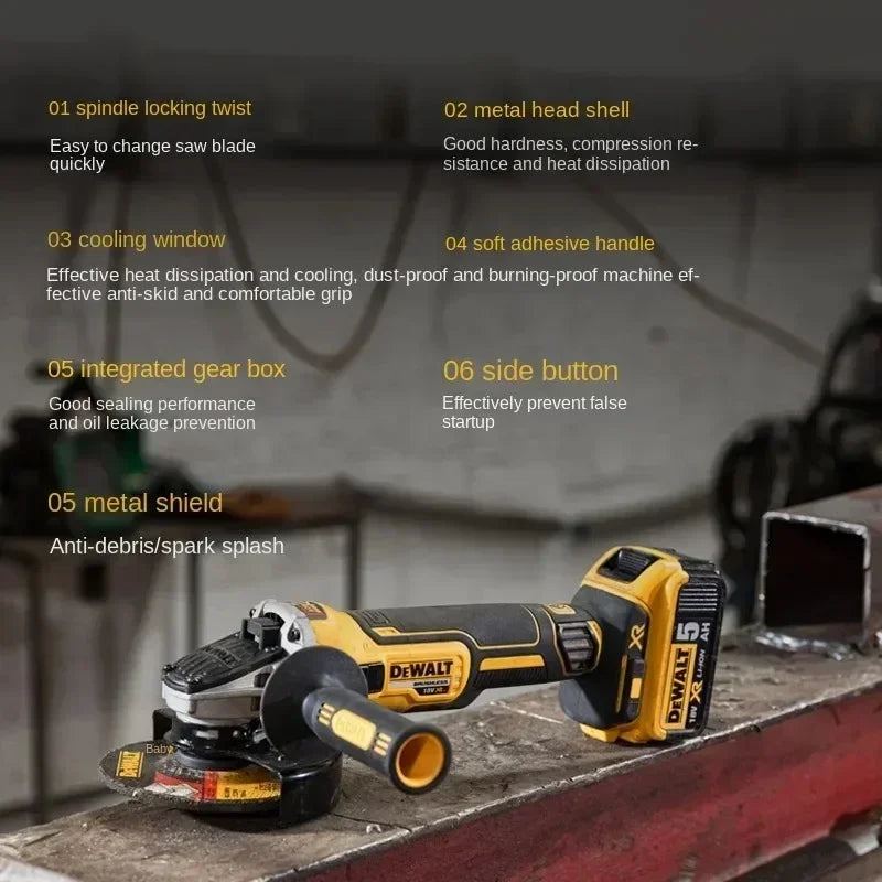 20V MAX XR Cordless Brushless 4.5 in. Slide Switch Small Angle Grinder with Kickback Brake (Tool Only)
