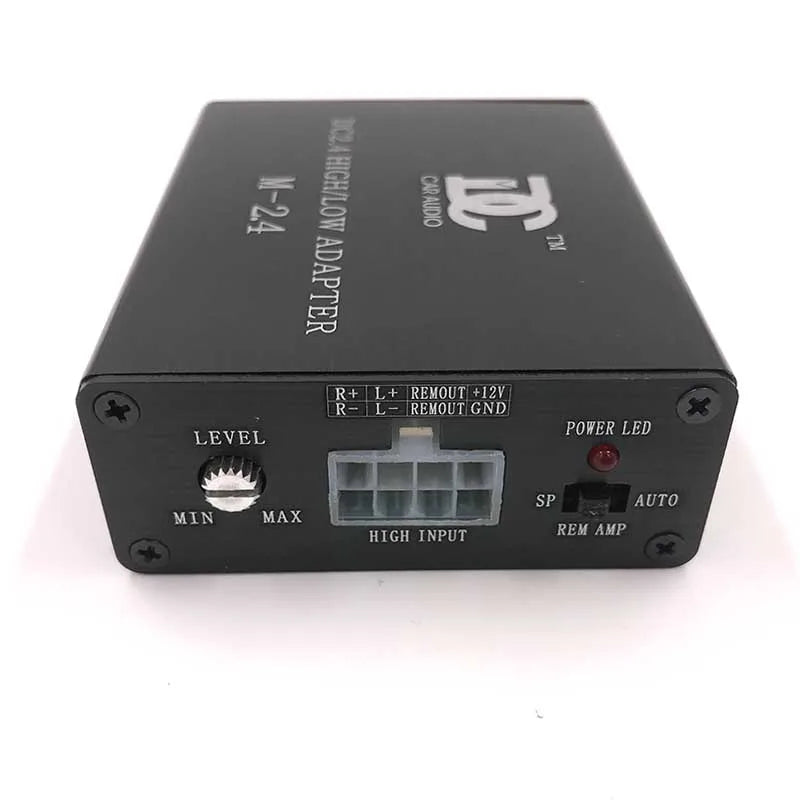 1pcs Car Audio 2in 4out Active Audio High To Low Car Sub Woofer Amplifier Conversion With Delay Function Socket 2 Into 4 Out