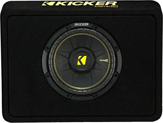 CarAudioGuySupply_KICKER TCWC104 CompC 10" Subwoofer in Thin Profile Enclosure 4-Ohm