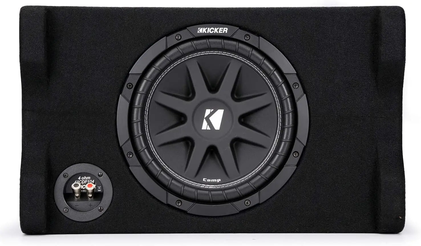 CarAudioGuySupply_KICKER 48CDF104 Comp 10" Subwoofer in Down Firing Enclosure, 4-Ohm