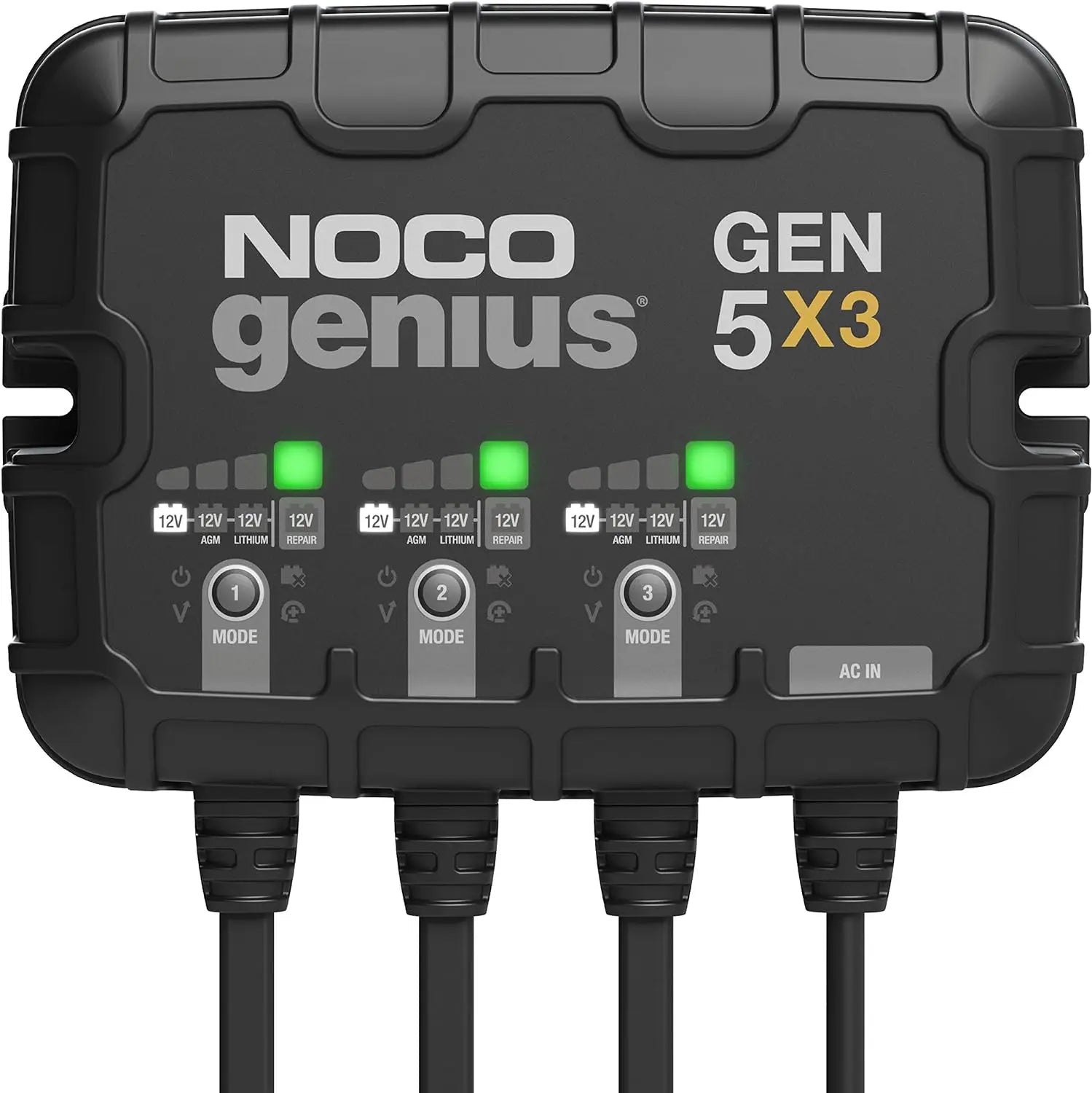 CarAudioGuySupply_NOCO Genius GEN5X3, 3-Bank, 15A (5A/Bank) Smart Marine Battery Charger