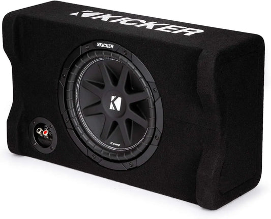 CarAudioGuySupply_KICKER 48CDF104 Comp 10" Subwoofer in Down Firing Enclosure, 4-Ohm