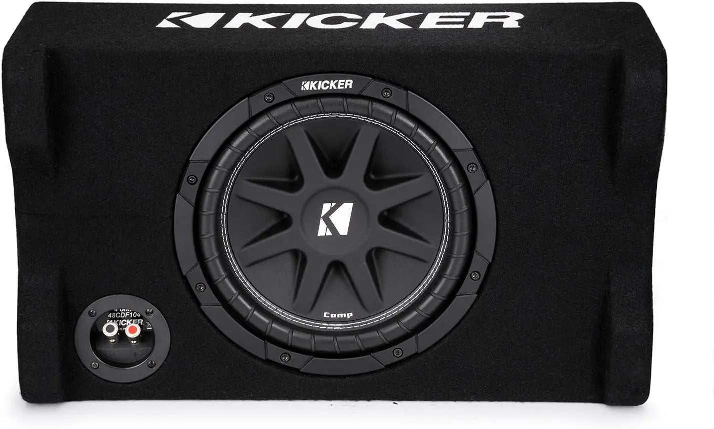 CarAudioGuySupply_KICKER 48CDF104 Comp 10" Subwoofer in Down Firing Enclosure, 4-Ohm